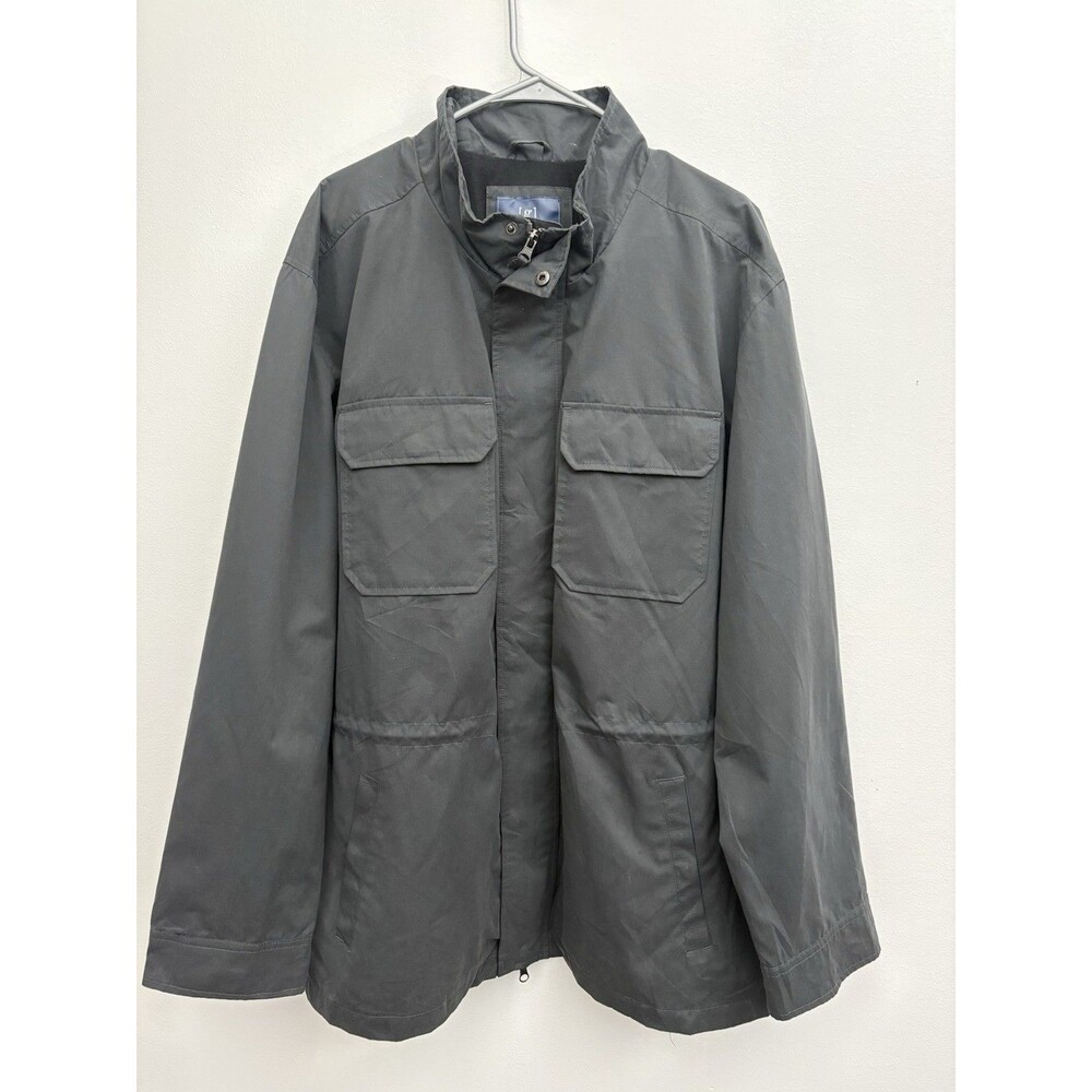 George Men’s Trailblazer Field Jacket Gray 2XL (50-52) multi pocket Full-zip